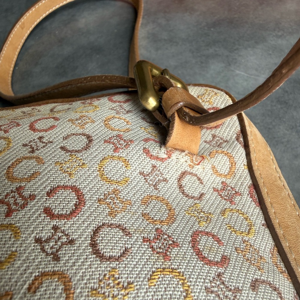 Celine VINTAGE Monogram (Macadam) Crossbody Bag – Tan/Cream - Picture 7 of 9